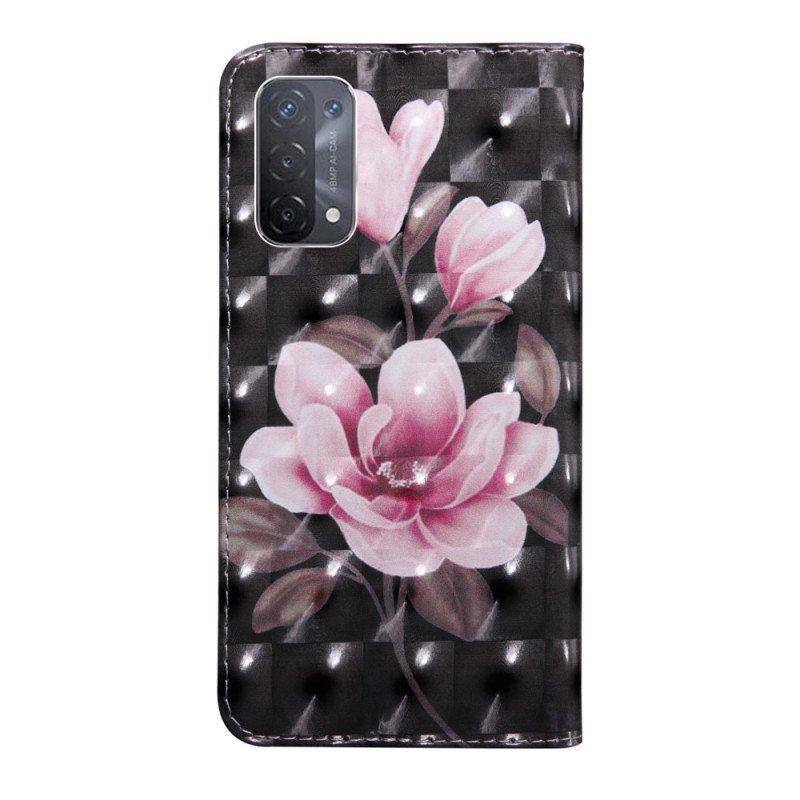 Fodral Oppo A54 5G / A74 5G Blommor Med Snodd