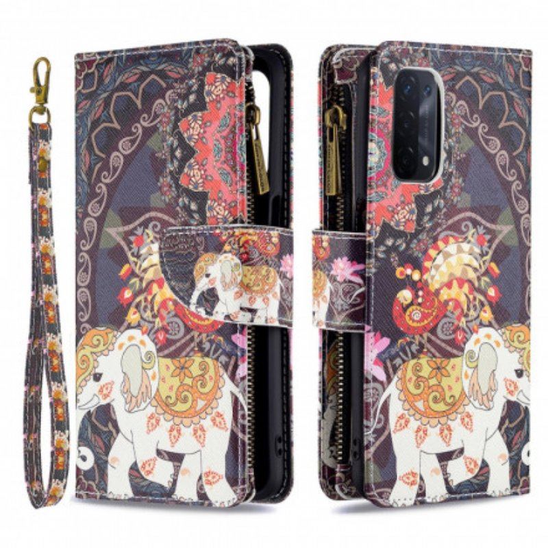 Fodral Oppo A54 5G / A74 5G Elephant Zip-ficka