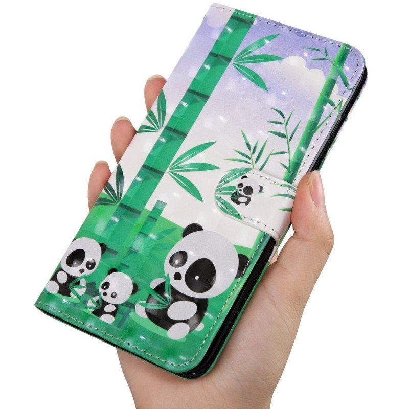 Fodral Oppo A54 5G / A74 5G Panda Med Snodd