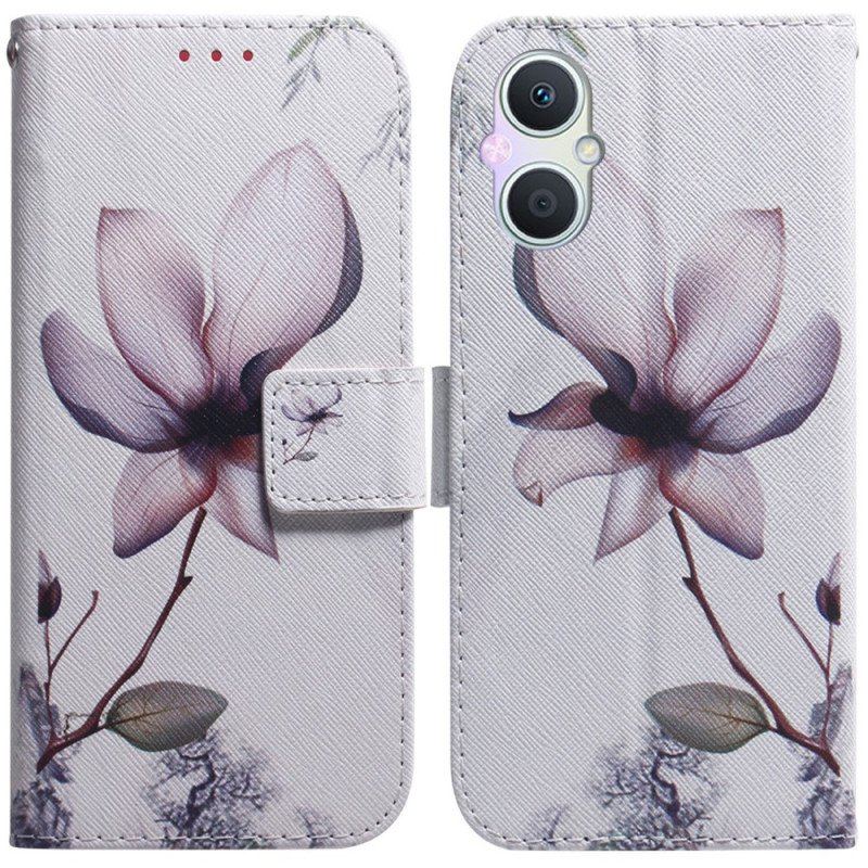 Fodral Oppo Reno 8 Lite Rosa Blomma