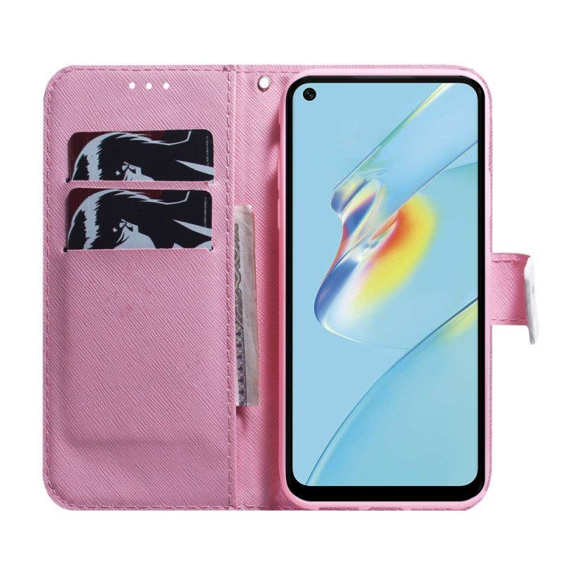 Fodral Oppo Reno 8 Lite Rosa Blomma