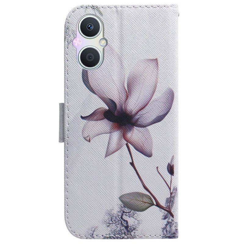 Fodral Oppo Reno 8 Lite Rosa Blomma