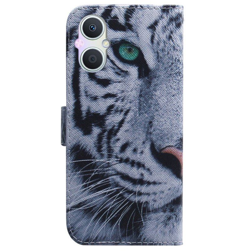 Fodral Oppo Reno 8 Lite Vit Tiger