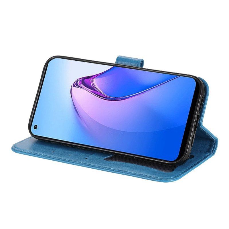 Fodral Oppo Reno 8 Med Kedjar Strappy Blommig