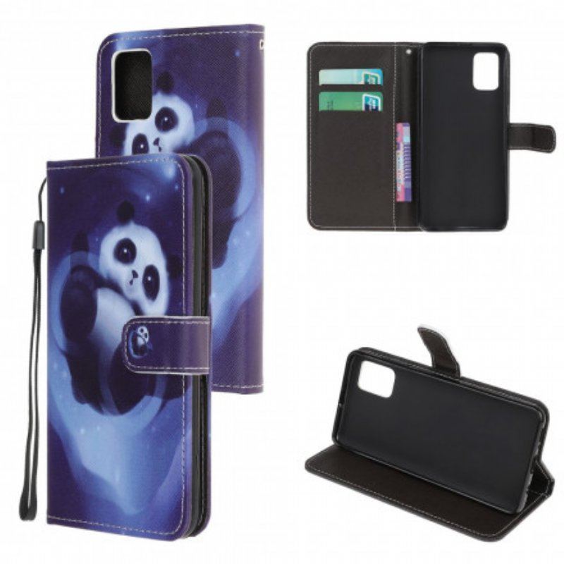 Fodral Poco M5s Med Kedjar Panda Space Med Lanyard