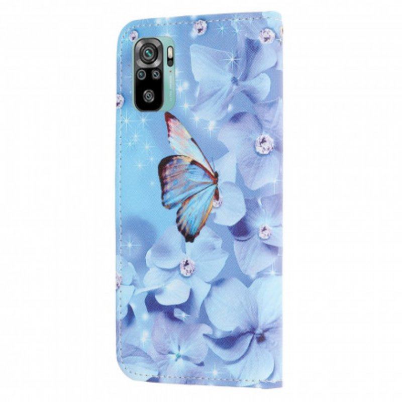 Fodral Poco M5s Med Kedjar Strappy Diamond Butterflies