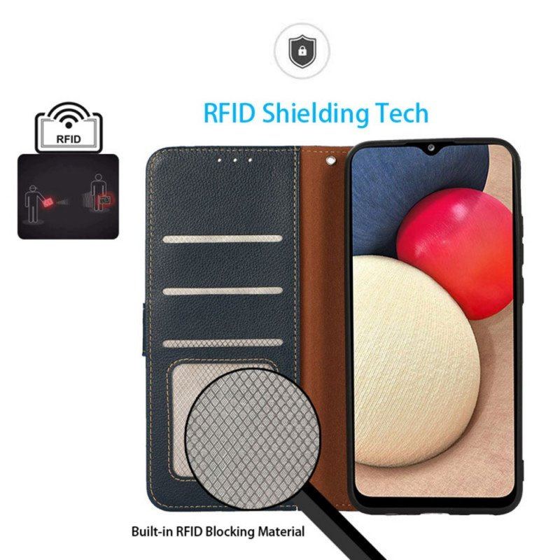 Fodral Poco X4 GT Lychee Style Rfid Khazneh