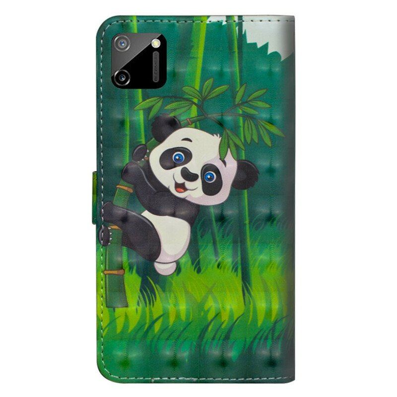 Fodral Realme C11 Panda Och Bambu