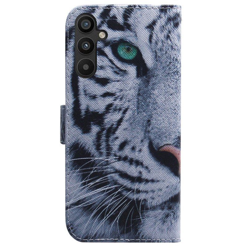 Fodral Samsung Galaxy A54 5G Med Kedjar Strappy White Tiger