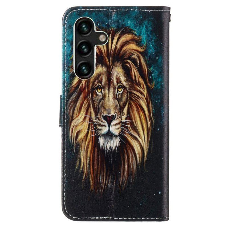 Fodral Samsung Galaxy S23 5G Med Kedjar Lanyard Lion