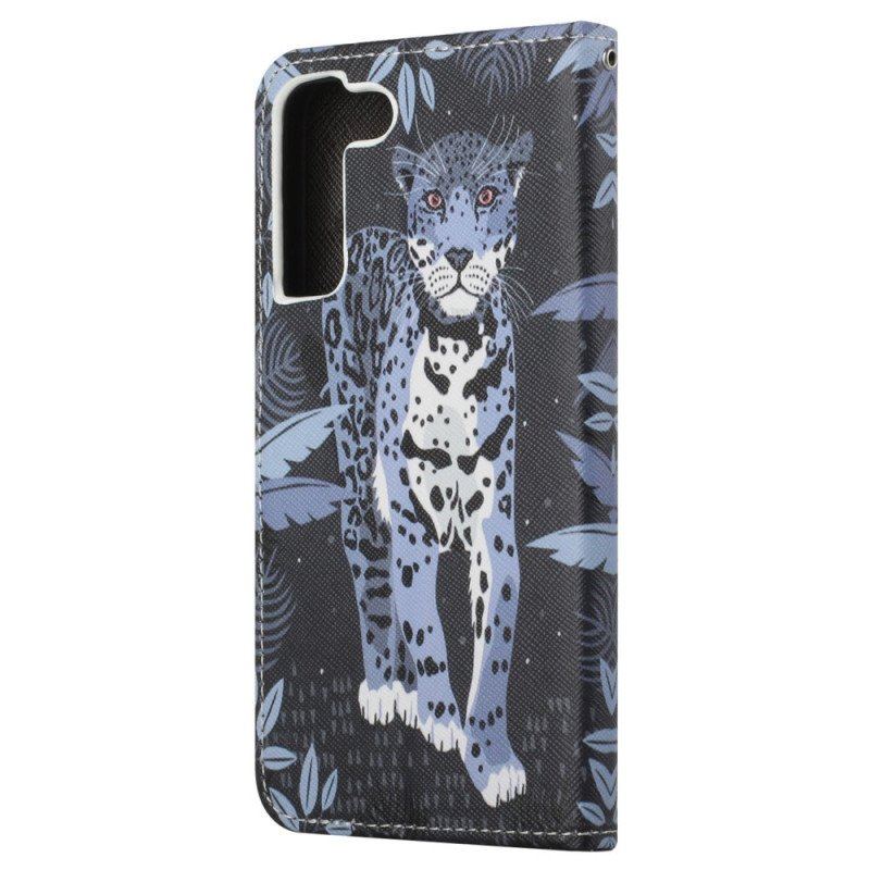 Fodral Samsung Galaxy S23 5G Med Kedjar Strappy Leopard