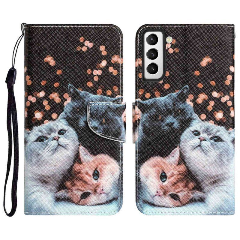 Fodral Samsung Galaxy S23 Plus 5G Med Kedjar Endast Thong Cats