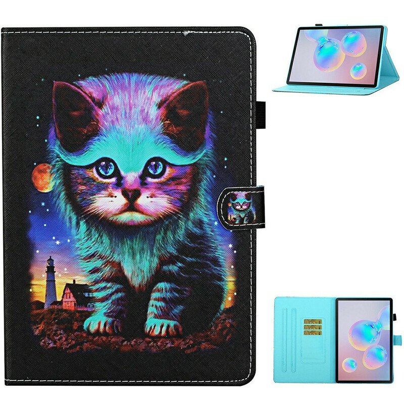 Fodral Samsung Galaxy Tab S8 / Tab S7 Elektrisk Katt