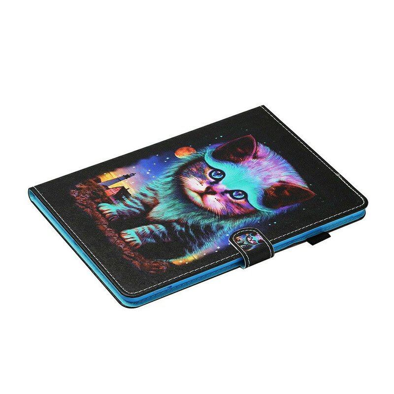 Fodral Samsung Galaxy Tab S8 / Tab S7 Elektrisk Katt