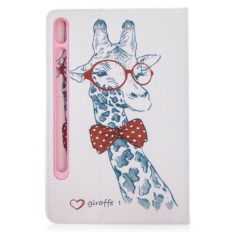 Fodral Samsung Galaxy Tab S8 / Tab S7 Giraffe Tryckmönster