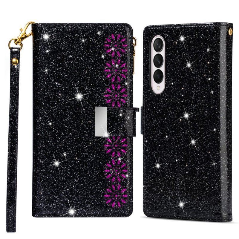 Fodral Samsung Galaxy Z Fold 4 Ultra Sequined Med Rem