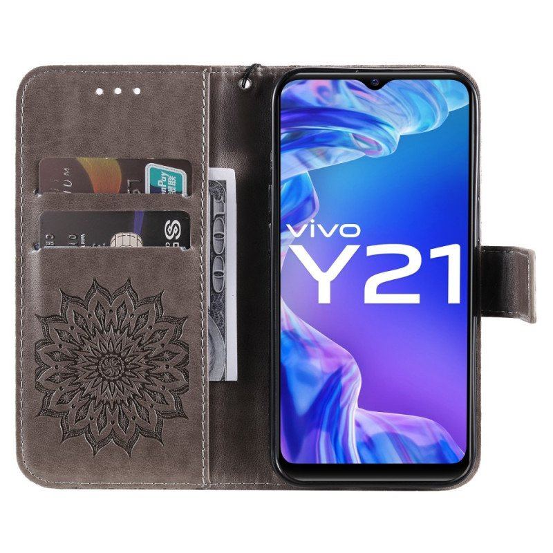 Fodral Vivo Y21s Med Kedjar Thong Sun