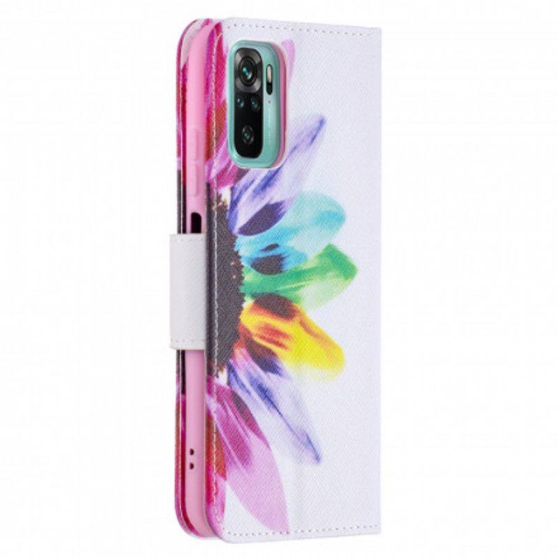 Fodral Xiaomi Redmi Note 10 / 10S Akvarell Blomma