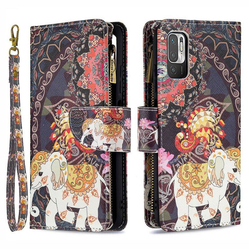 Fodral Xiaomi Redmi Note 10 5G Elephant Zip-ficka