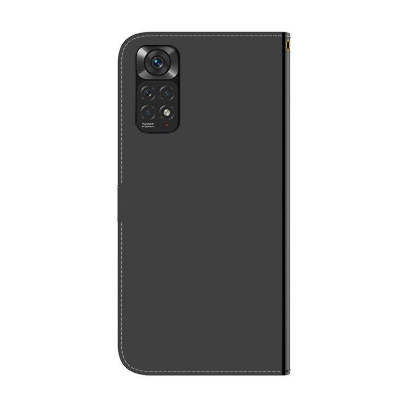 Fodral Xiaomi Redmi Note 11 / 11S Spegelskydd I Konstläder