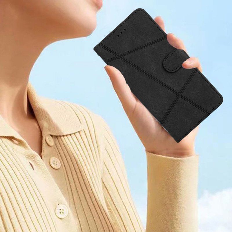 Fodral Xiaomi Redmi Note 12 4G Med Kedjar Strappy Geometrisk