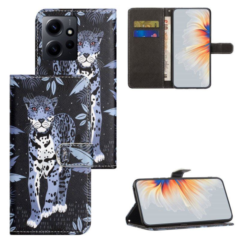 Fodral Xiaomi Redmi Note 12 4G Med Kedjar Strappy Leopard