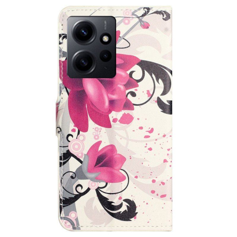 Fodral Xiaomi Redmi Note 12 4G Tropiska Blommor