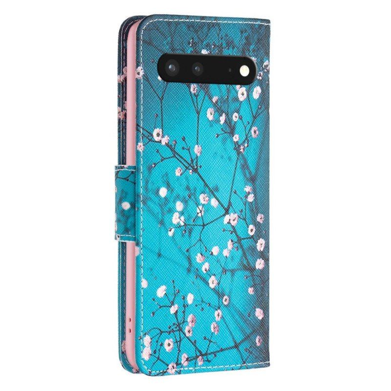 Folio-fodral Google Pixel 7 Blommande Grenar