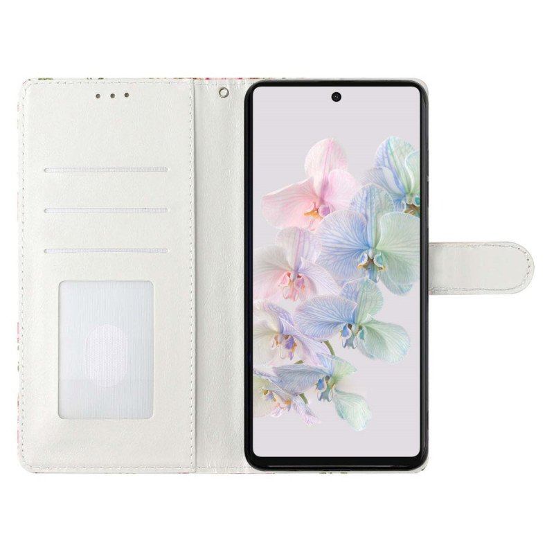 Folio-fodral Google Pixel 7A Blommig