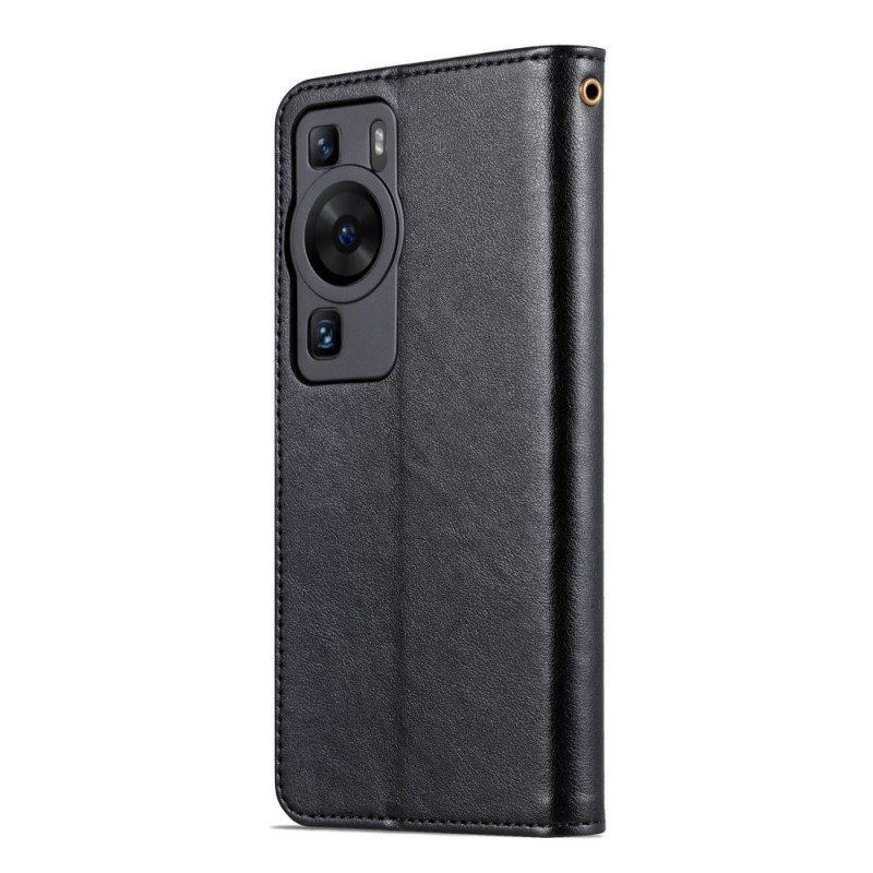 Folio-fodral Huawei P60 Pro Azns Lädereffekt