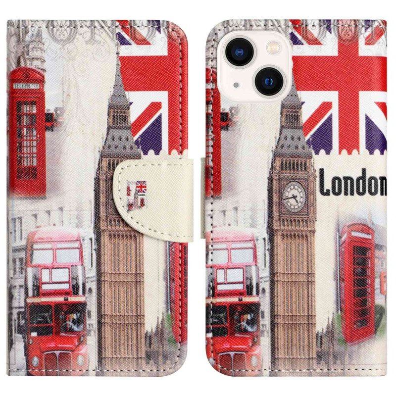 Folio-fodral iPhone 14 Plus London Livet