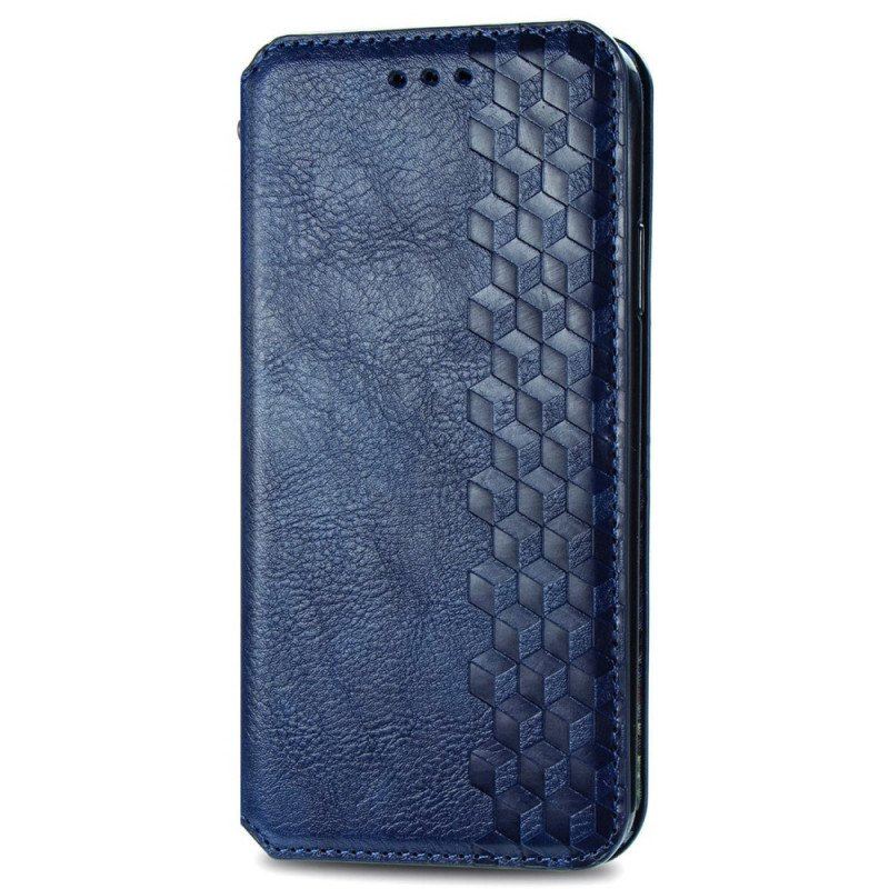 Folio-fodral Moto E40 / E30 / E20 Läderfodral Diamantstruktur Med Lädereffekt