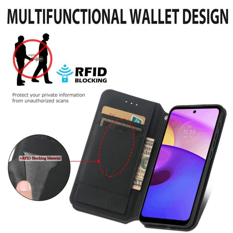 Folio-fodral Moto E40 / E30 / E20 Läderfodral Konstnärlig Rfid