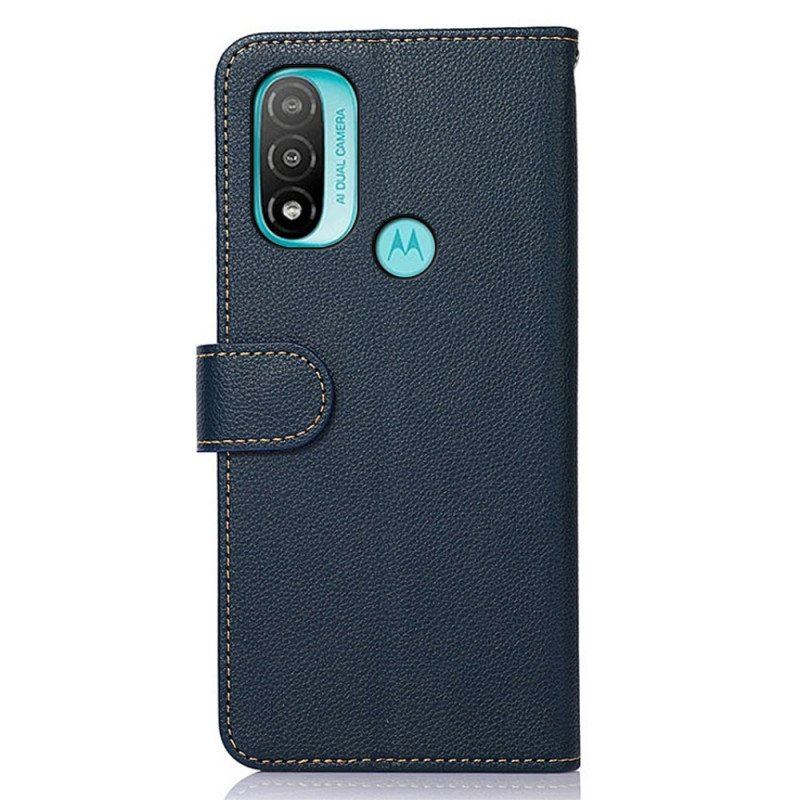 Folio-fodral Moto E40 / E30 / E20 Lychee Style Rfid Khazneh