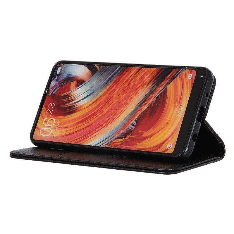 Folio-fodral Moto G51 5G Läderfodral Elegance Split Litchi Läder