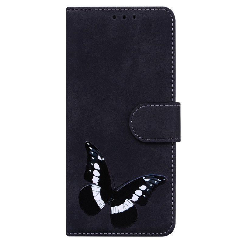 Folio-fodral Moto G51 5G Skin-touch Butterfly