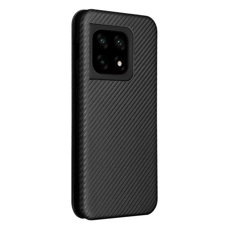 Folio-fodral OnePlus 10 Pro 5G Läderfodral Kolfiber