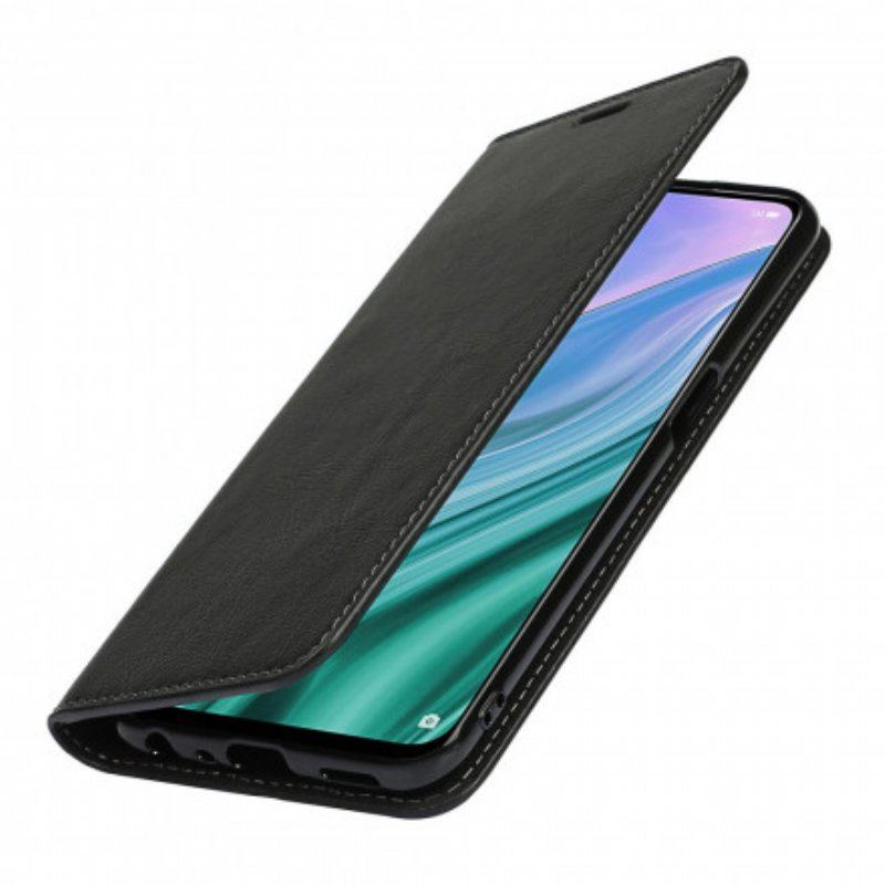 Folio-fodral Oppo A54 5G / A74 5G Läderfodral Äkta Läder