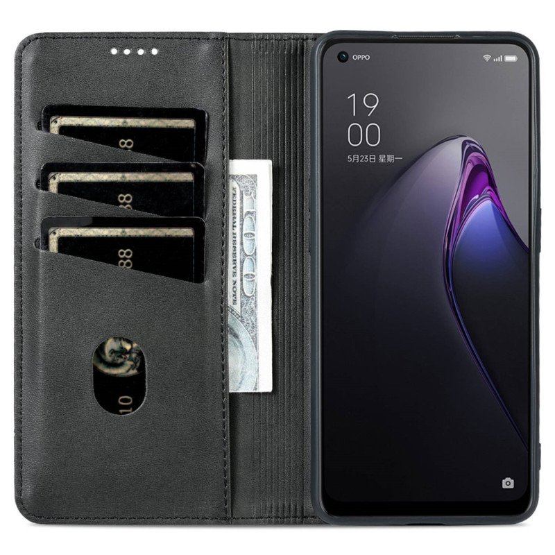 Folio-fodral Oppo Reno 8 Läderfodral Azns