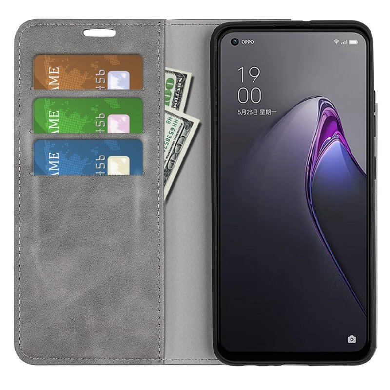 Folio-fodral Oppo Reno 8 Läderfodral Klassisk Design