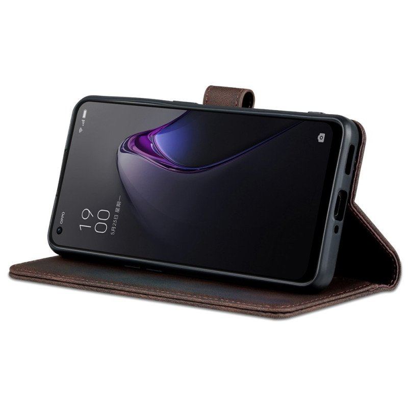 Folio-fodral Oppo Reno 8 Pro Azns Vintage Lädereffekt