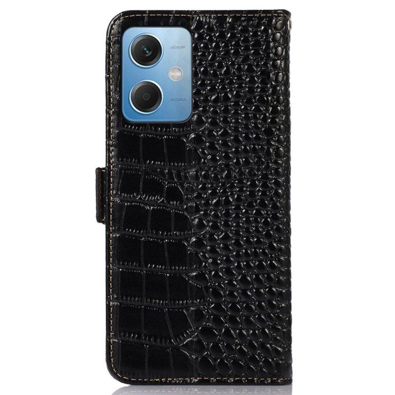 Folio-fodral Poco X5 5G Crocodile Style Rfid