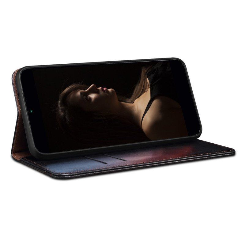 Folio-fodral Poco X5 Pro 5G Läderfodral Oljeskinn