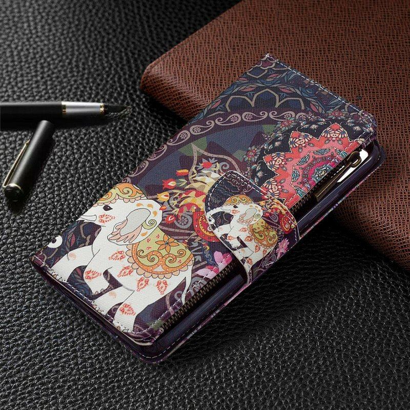 Folio-fodral Realme C11 Elephant Zip-ficka