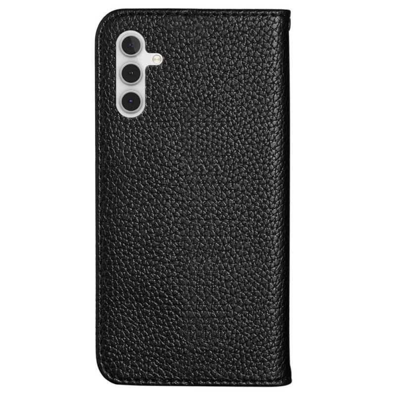 Folio-fodral Samsung Galaxy A13 5G / A04s Läderfodral Litchi Ultra Chic I Konstläder