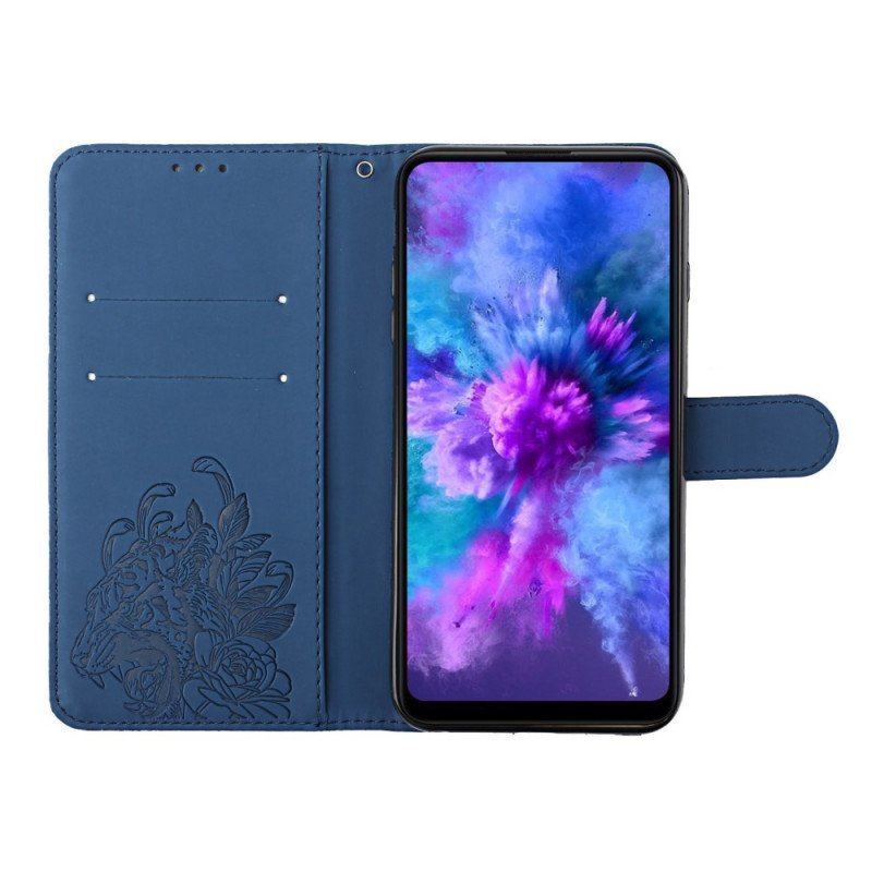 Folio-fodral Samsung Galaxy A13 5G / A04s Med Kedjar Barock Strappy Tiger