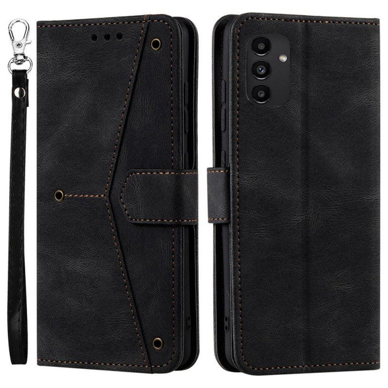 Folio-fodral Samsung Galaxy A13 Skin-touch-sömmar