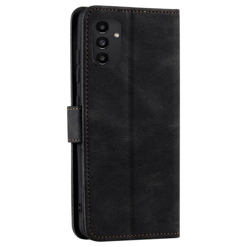 Folio-fodral Samsung Galaxy A13 Skin-touch-sömmar