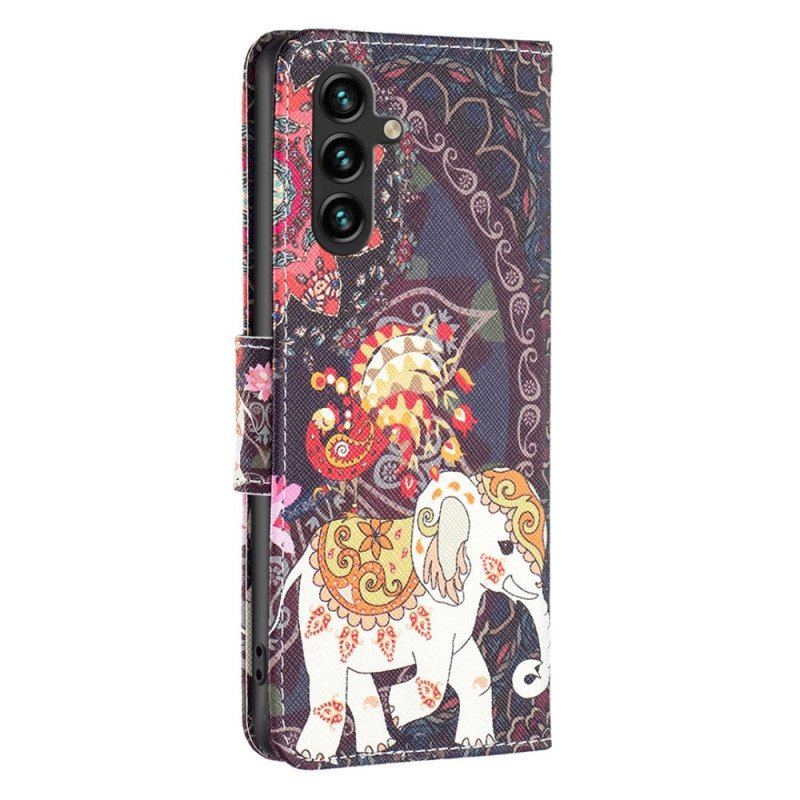 Folio-fodral Samsung Galaxy A14 / A14 5G Tribal Elefant