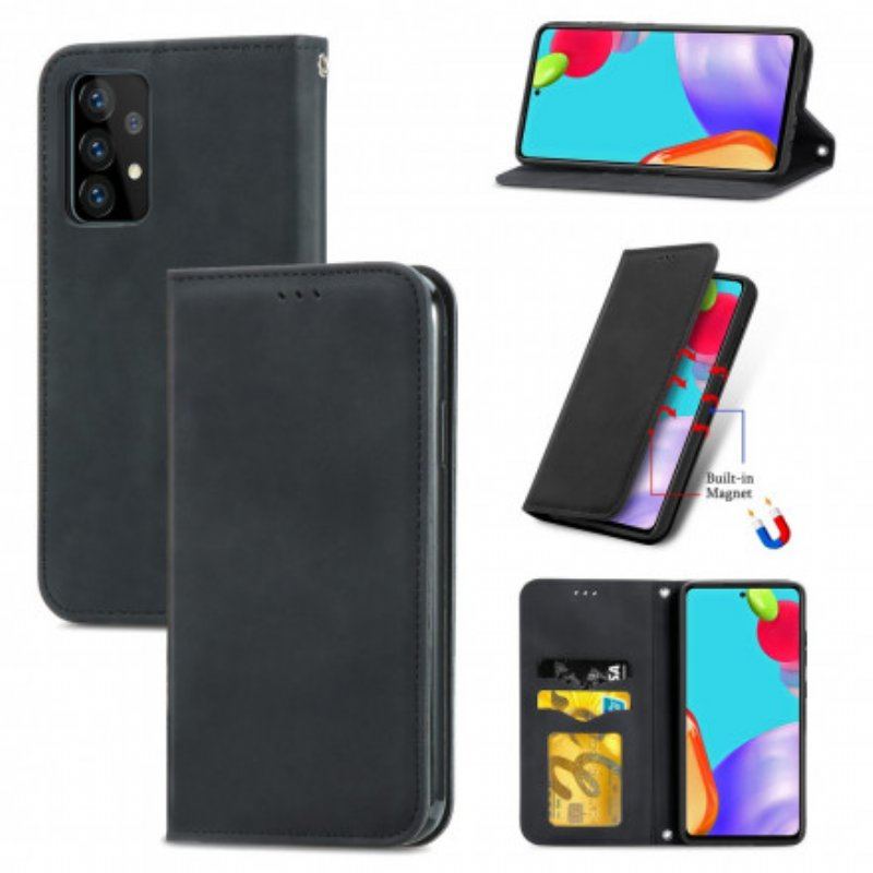 Folio-fodral Samsung Galaxy A52 4G / A52 5G / A52s 5G Läderfodral Chic Lädereffekt